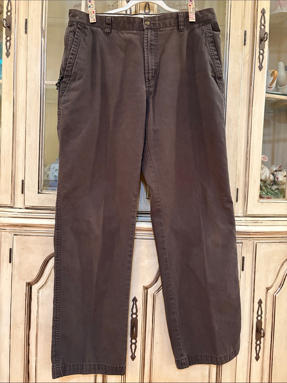 EUC Women’s Straight-Leg 100% Cotton Hiking Pants in Dark Brown
